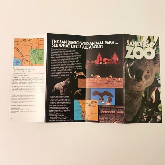 Vintage Lot of 6  San Diego Brochures Park Zoo Hotel Museum Pamphlets - Picture 14 of 16
